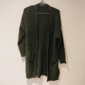 SHEIN Bulky Green Cardigan